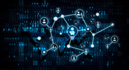 Social communication and networking. Mixed media