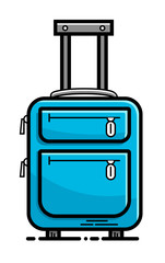 Luggage travel bag isolated on white background. Luggage icon 2