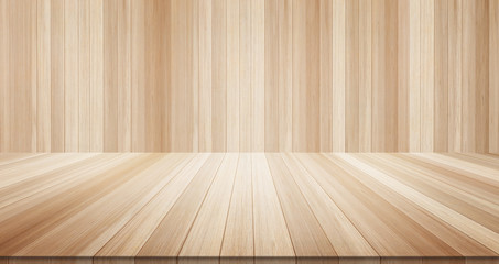 Empty wood table for mockup