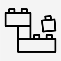 Outline Bricks pixel perfect vector icon