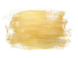 golden watercolor stain on white background	