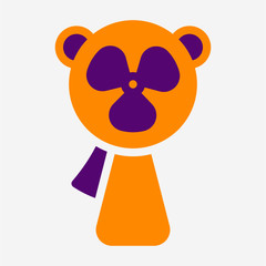 Flat Plastic Baby Toy pixel perfect vector icon