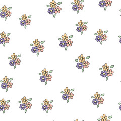 Seamless pattern with colorful hearts for Valentine s Day. Vector