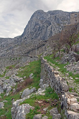 Nice scenic view from trail to Kotor, Montenegro