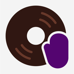 Flat DJ pixel perfect vector icon