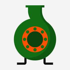 Flat centrifugal pump pixel perfect vector icon