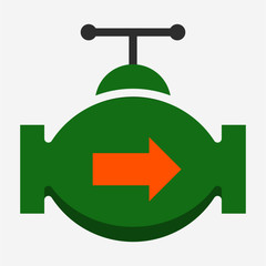 Flat hand valve pixel perfect vector icon
