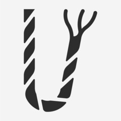 Flat wire rope pixel perfect vector icon