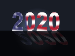 2020 Election Us Presidential Vote For Candidates - 3d Illustration