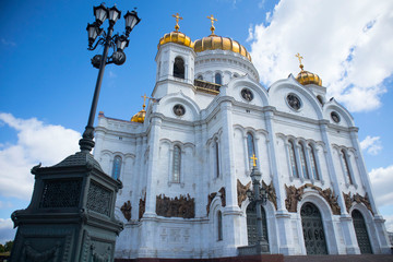 Fototapeta na wymiar Russia, Moscow, June 1, 2018 - Cathedral of Christ the Saviour in Moscow, Russia, the largest orthodox church ever built