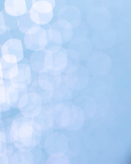 Blue bokeh of lanterns for christmas as a background