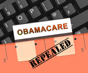 Obraz premium Obamacare Repeal Or Replace American Health Care Reform - 3d Illustration