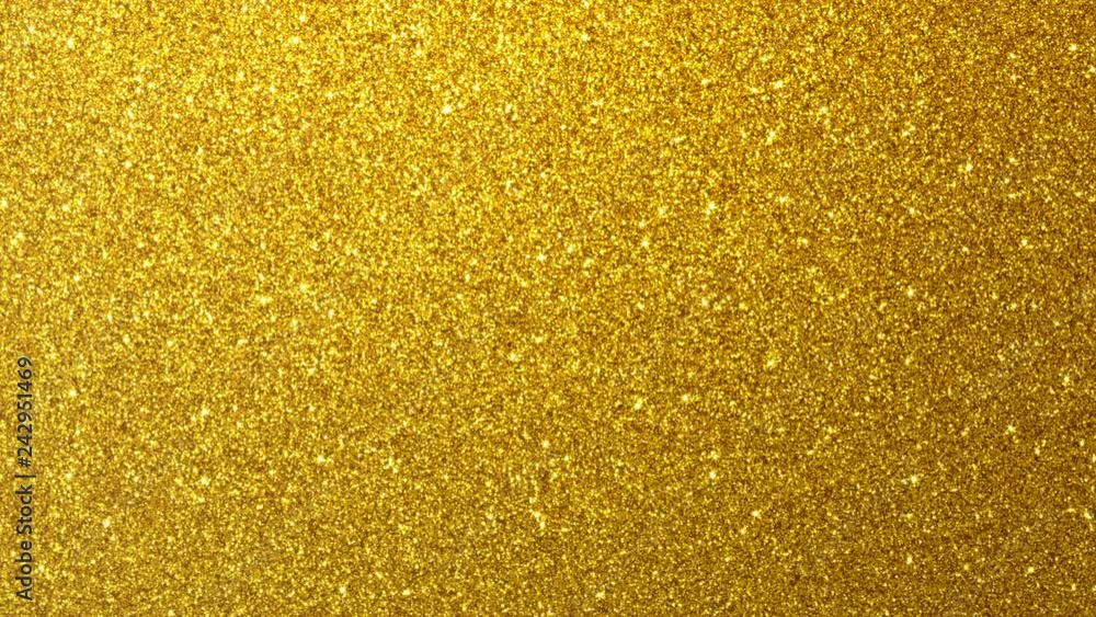 Wall mural golden glimmered seamless loop abstract motion background