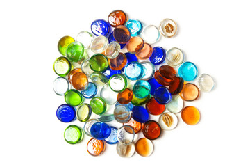 Multicolored glass stones