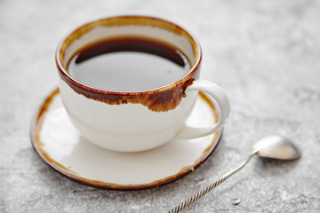 hot cup of morning coffee