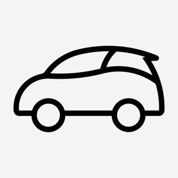 Outline Hatchback pixel perfect vector icon
