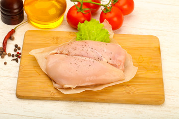 Raw chicken breast