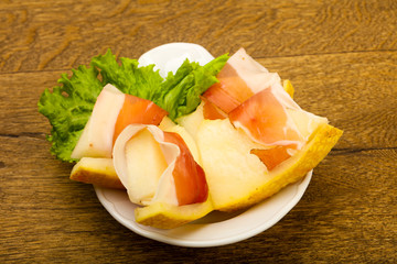 Hamon with melon