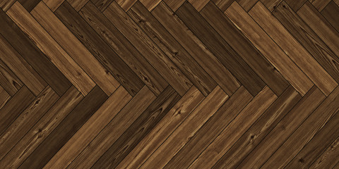 Seamless wood parquet texture horizontal herringbone deep brown