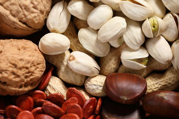 many nuts on the table