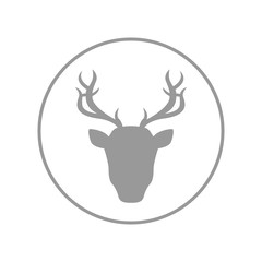 Buck head. Vector icon.