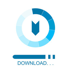 Flat icon for download. Vector graphic illustration. 