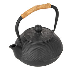 traditional black iron kettle or pot