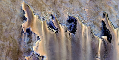 cliffs of the seabed, tribute to Pollock, abstract photography of the deserts of Africa from the...