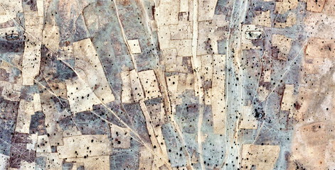 radial roads, tribute to Pollock, abstract photography of the deserts of Africa from the air,...