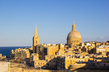 Panorama of Valletta ,Malta, sea and beautiful Nature views