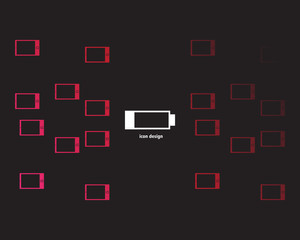 Battrey vector icon charging power version 3