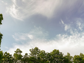 The sky is partly cloudy natural beauty from Ratchaburi Province Thailand