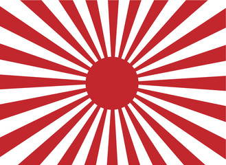 Fototapeta vector of red sun ray of japan rising sun obraz