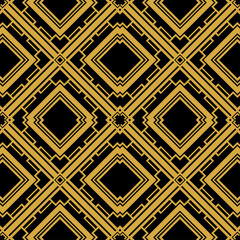 Abstract seamless retro art deco vintage ornamental background