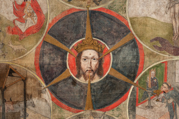 Meditationsbild des Niklaus von Flüe (Detail), Sachseln, Obwalden, Schweiz