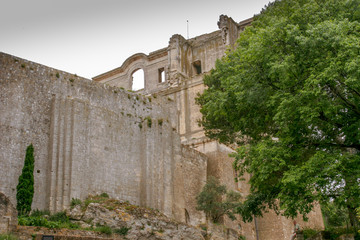 Montmajour France 15-12-2018. Monastery and abbey of Montmajour in the south of France