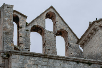 Montmajour France 15-12-2018. Monastery and abbey of Montmajour in the south of France