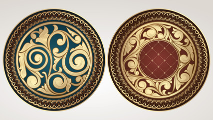 Golden ornate decorative design