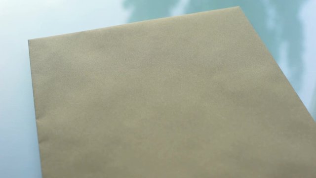 Officials hand stamping seal on folder with important documents, template