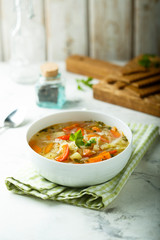 Homemade vegetable soup