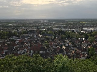Weinheim Bergstrasse von oben (Baden-Württemberg)