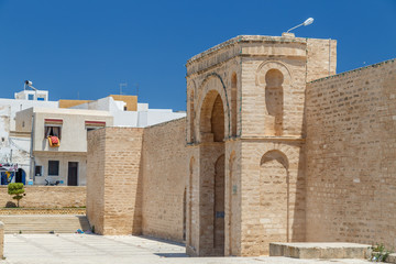MAHDIA / TUNISIA - JUNE 2015: Entrance to Grand Mosque in Mahdia, Tunisia