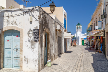 MAHDIA / TUNISIA - JUNE 2015: Street in medina of Mahdia, Tunisia