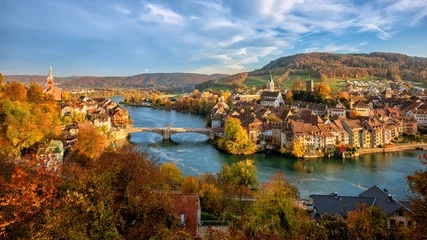 Laufenburg Altstadt am Rhein, Grenze Schweiz - Deutschland © Boris Stroujko