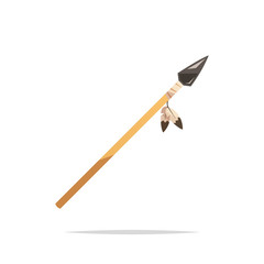 Native american spear vector isolated illustration
