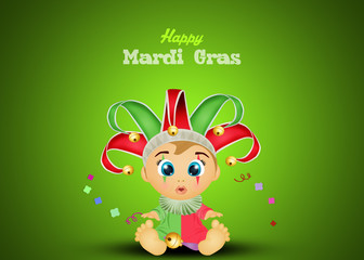 illustration of happy Mardi Gras