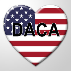 Fototapeta na wymiar Daca Kids Dreamer Legislation For Us Immigration - 3d Illustration