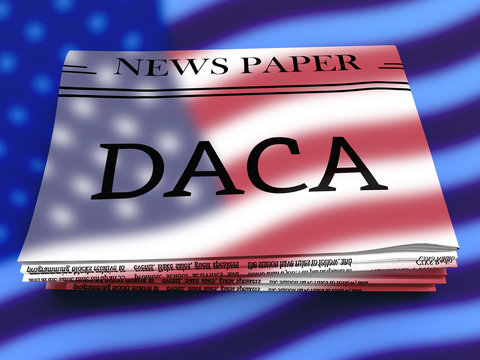 Daca Kids Dreamer Legislation For Us Immigration - 3d Illustration