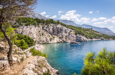 Nugal beach scenery in Croatia