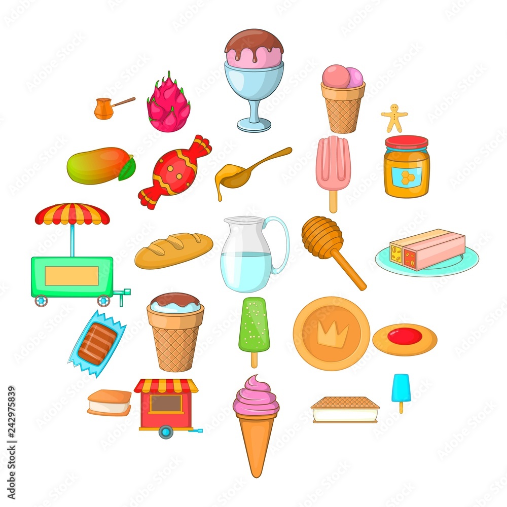 Poster baking from cook icons set. cartoon set of 25 baking from cook vector icons for web isolated on whit